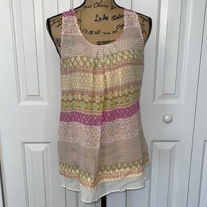 NWOT Verty Multicolor Pattern Racerback Tank Top